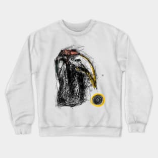 Sad bird with sun Crewneck Sweatshirt